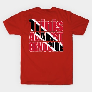 Trinis Against Genocide - Flag Colors - Back T-Shirt